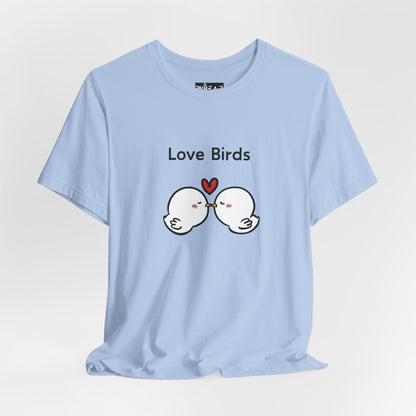Love Birds Boyfriend T Graphic. Unisex Jersey Short Sleeve Tee