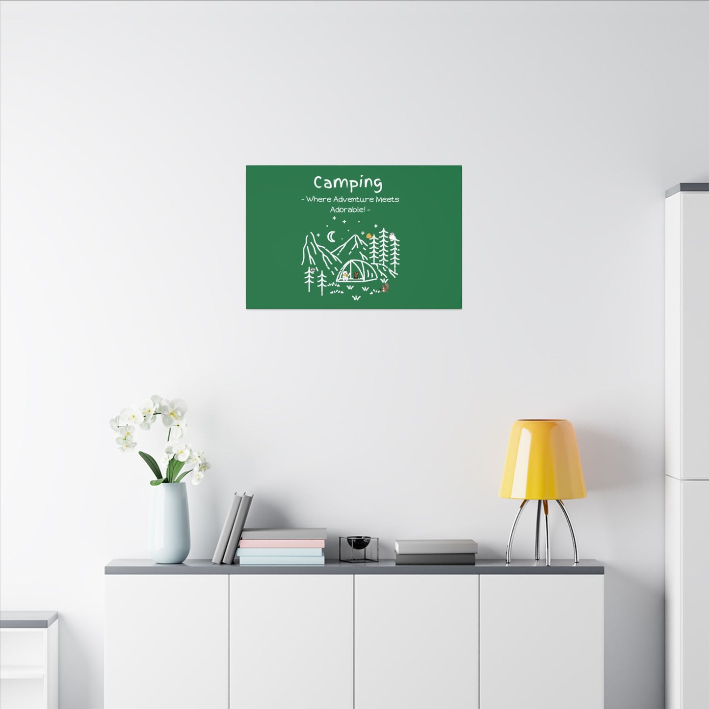 Camping. Where Adventure Meets Cuteness. Canvas Gallery Wraps