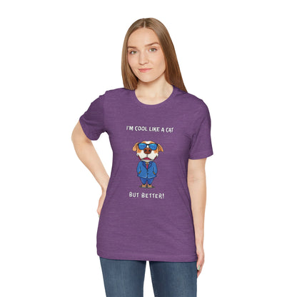 Chuck The Cool Dog. Unisex Jersey Short Sleeve Tee