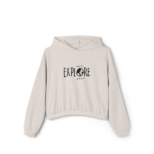 Explore. Women's Cinched Bottom Hoodie