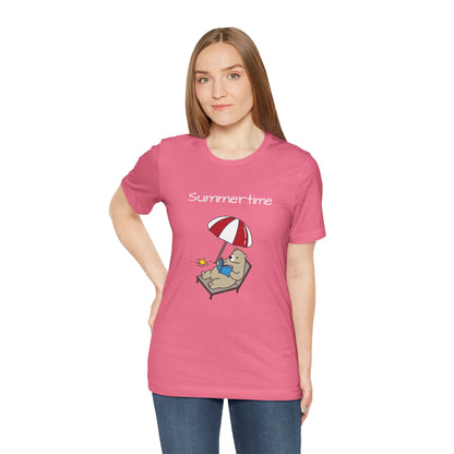 Summertime. Bear.  Unisex Jersey Short Sleeve Tee