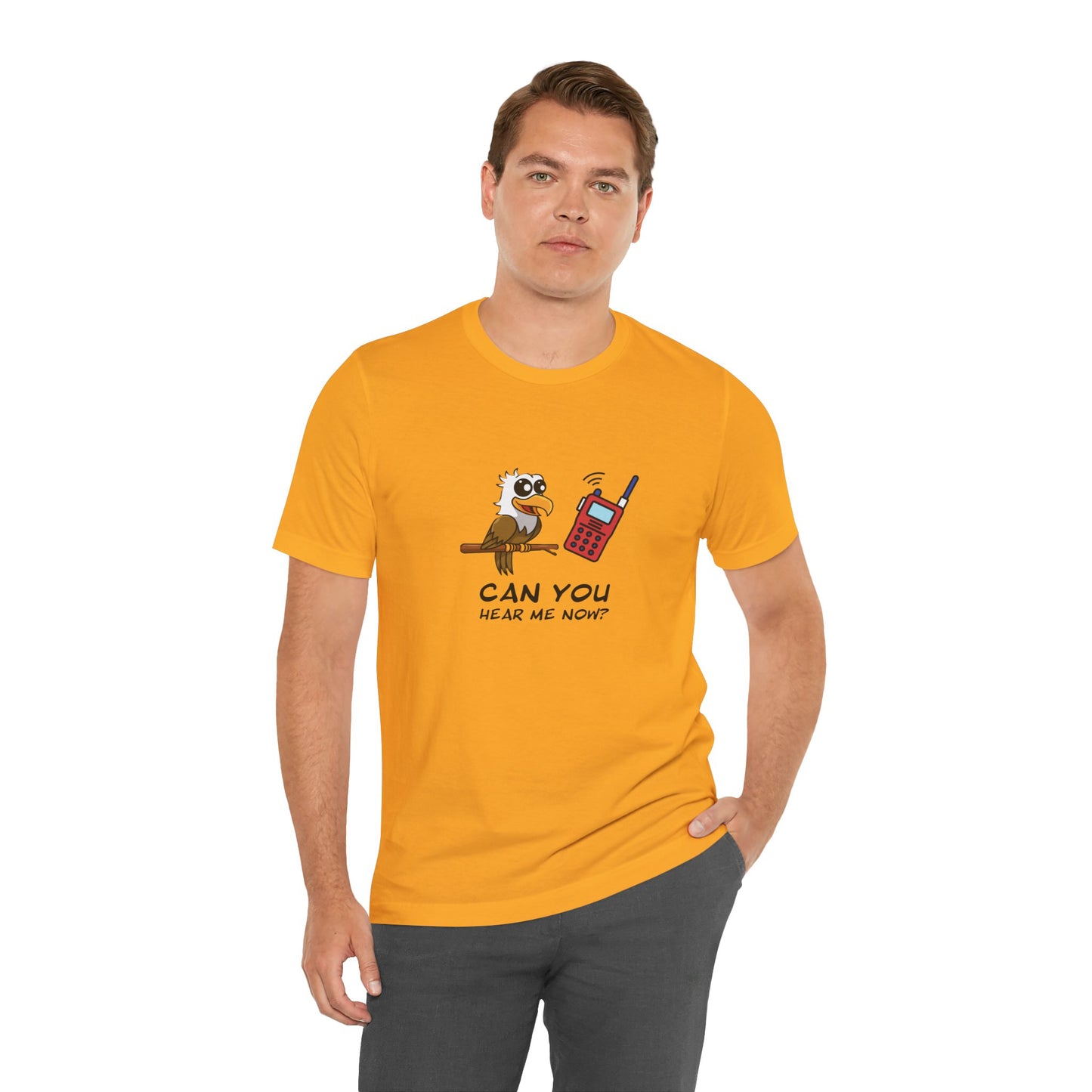 Burrowing Owl. Can You Hear Me Now? Unisex Jersey Short Sleeve Tee