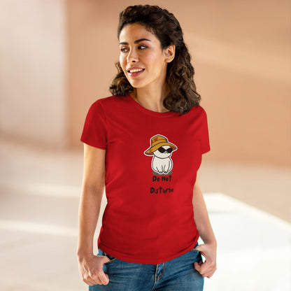 Do Not Disturb Women’s Midweight Cotton Tee – Casual Cotton Tee with Attitude