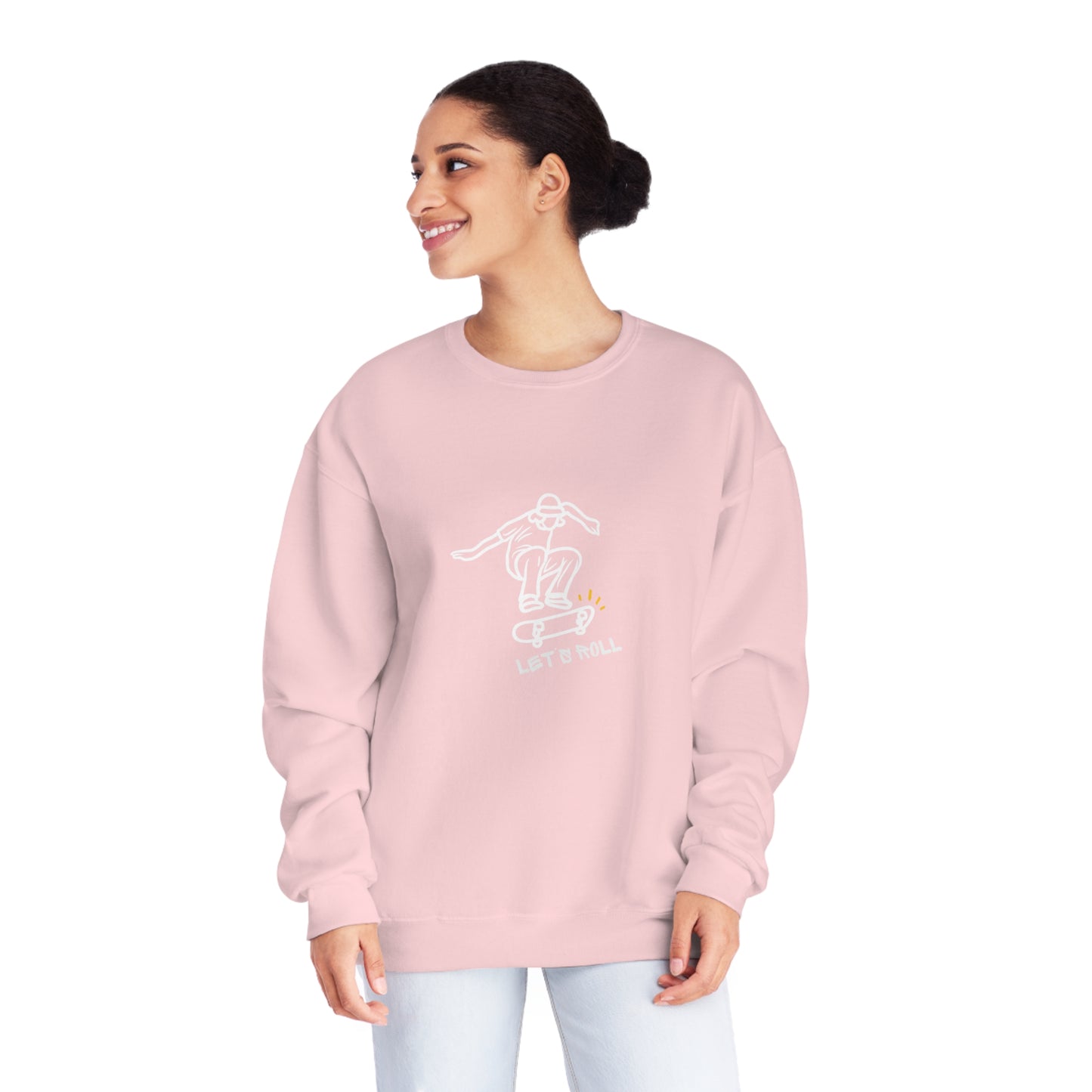 Let's Roll Skateboarder. Unisex NuBlend® Crewneck Sweatshirt