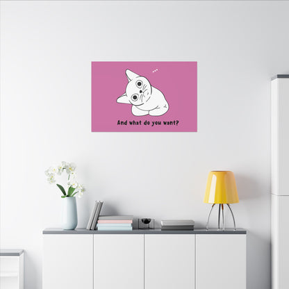 Canvas Print - Cute but Vexing Cat Wondering What You Want
