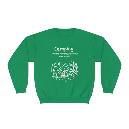 Camping. Where Adventure Meets Adorable. Unisex NuBlend® Crewneck Sweatshirt