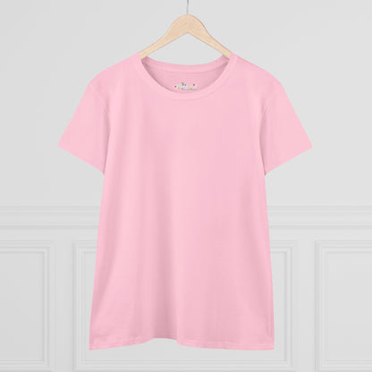 Solid Azalea. Women's Midweight Cotton Tee