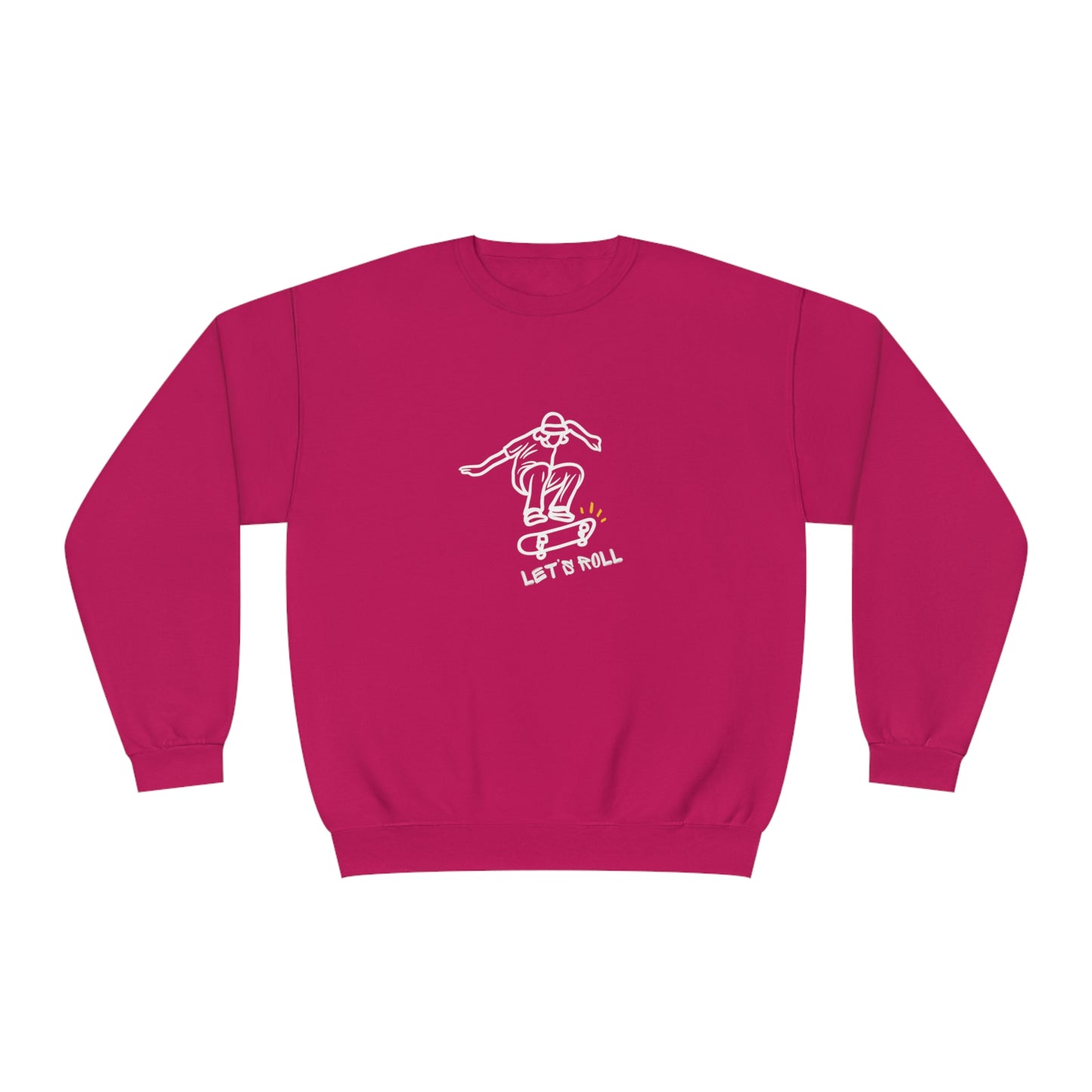 Let's Roll Skateboarder. Unisex NuBlend® Crewneck Sweatshirt