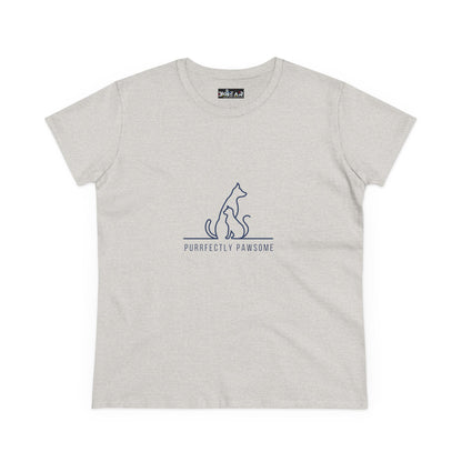Purrfectly Pawsome – Dog And Cat Lover T-Shirt For Women