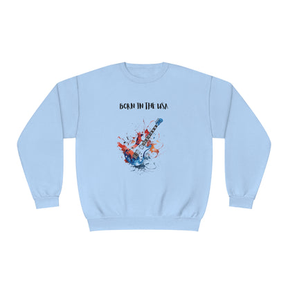 Born In The USA Guitar. Unisex NuBlend® Crewneck Sweatshirt