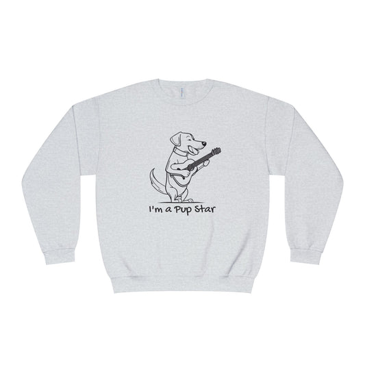 Dog With a Guitar. I'm a Pup Star. Unisex NuBlend® Crewneck Sweatshirt