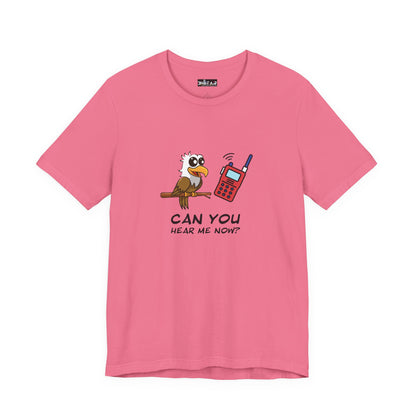 Burrowing Owl. Can You Hear Me Now? Unisex Jersey Short Sleeve Tee