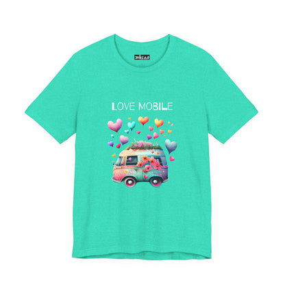 Love Mobile.  Unisex Short Sleeve Tee
