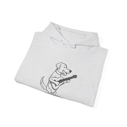 Dog With a Guitar. I'm a Pup Star. Unisex Hooded Sweatshirt.