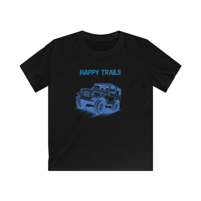Exploring Happy Trails In a Jeep.  Kids Softstyle Tee