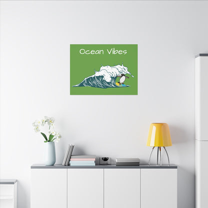 Ocean Vibes. Green Canvas Gallery Wraps