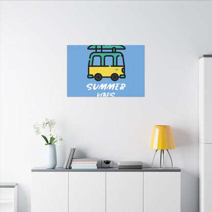 Summer Vibes Canoe on Van. Canvas Gallery Wraps