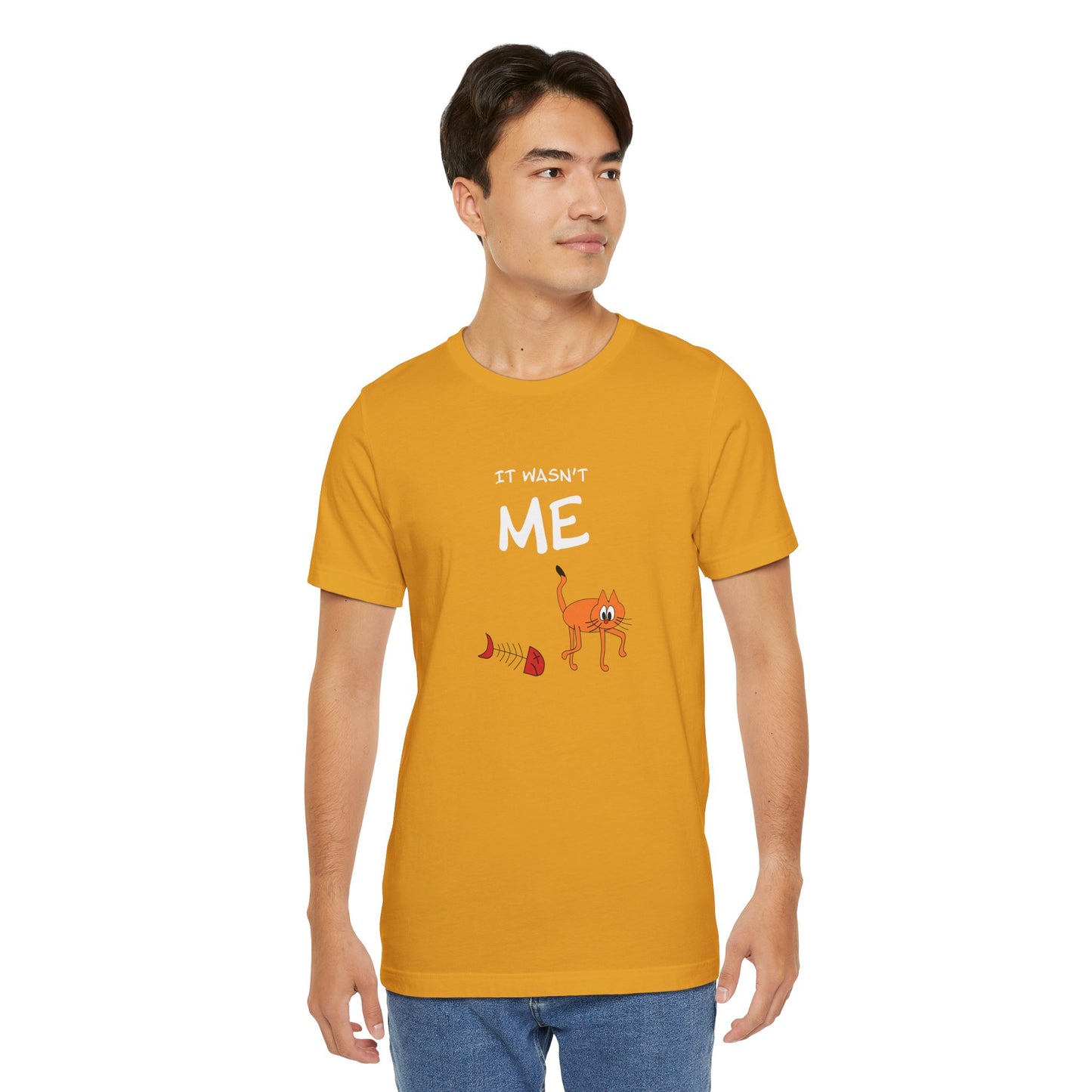 Leo The Cat Didn't Do It. Unisex Jersey Short Sleeve Tee