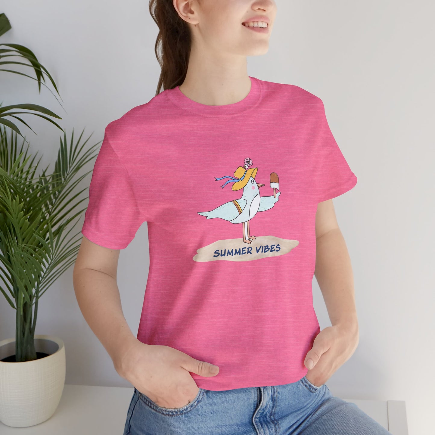 Regal Seagull Summer Vibes. Unisex Jersey Short Sleeve Tee