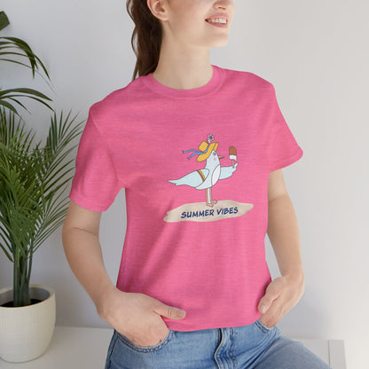 Regal Seagull Summer Vibes. Unisex Jersey Short Sleeve Tee