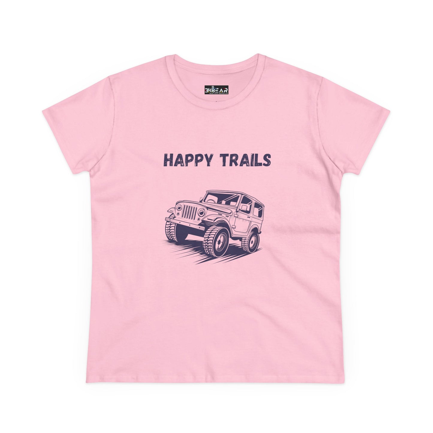 Exploring Happy Trails In a Jeep. Women's Midweight Cotton Tee