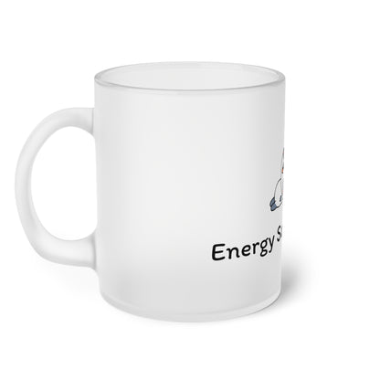 Energy Saving Mode. Frosted Glass Mug