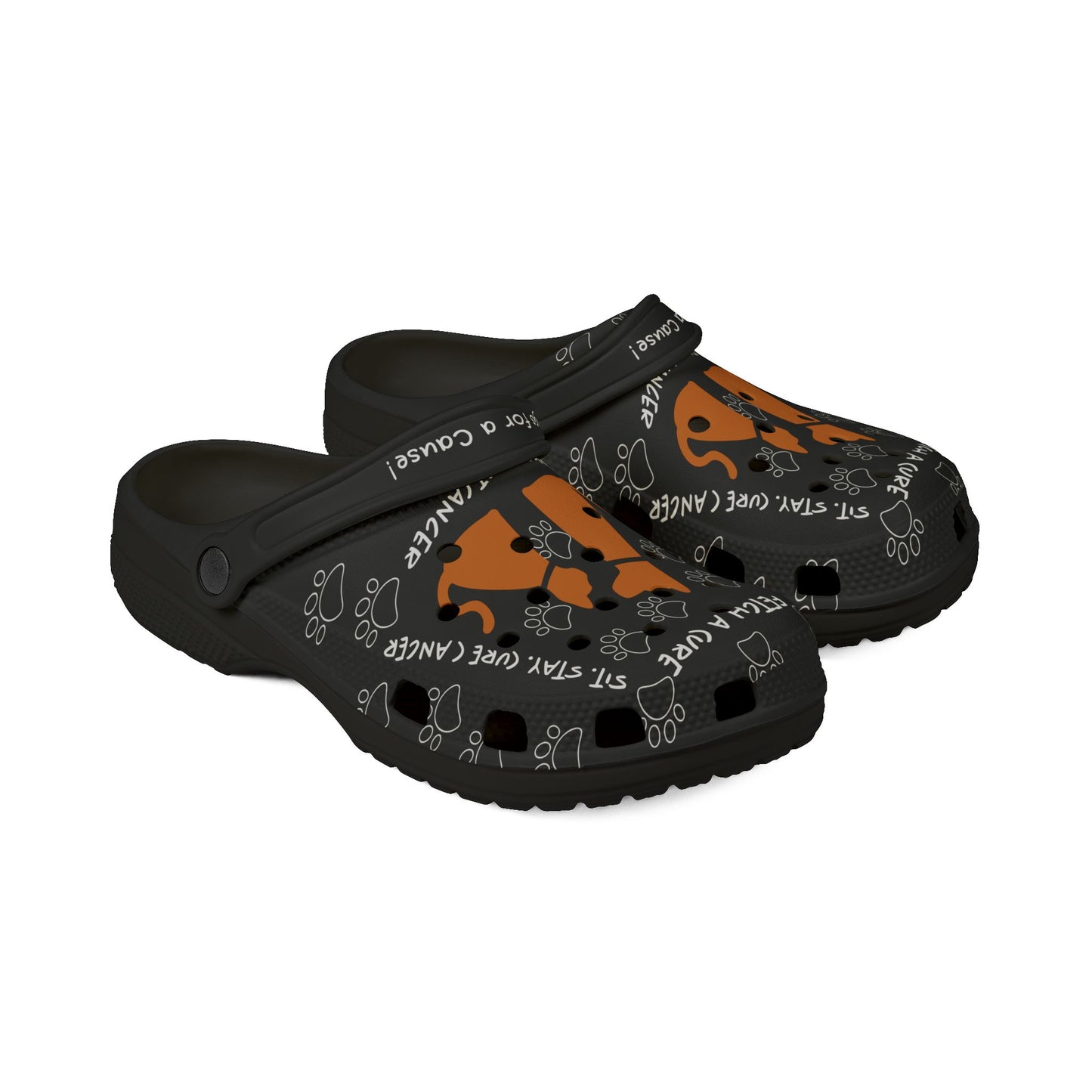 Black Dawgs For A Cause Rubber Clogs For Men