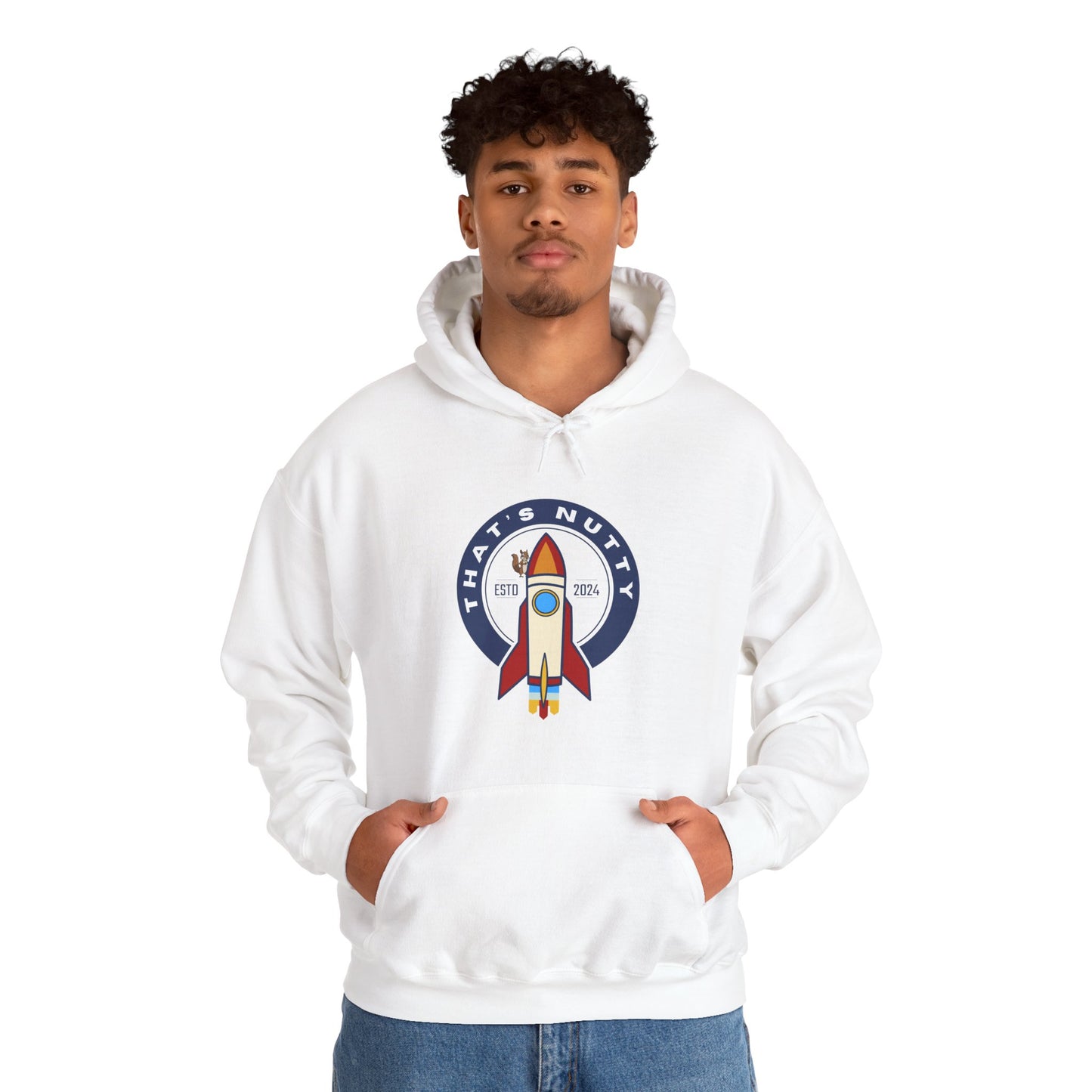 That's Nutty On A Rocket Ship Hooded Sweatshirt