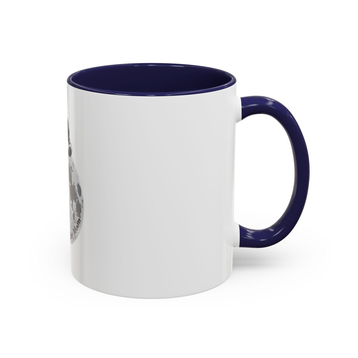 Chillaxing on The Moon. Accent Coffee Mug, 11oz