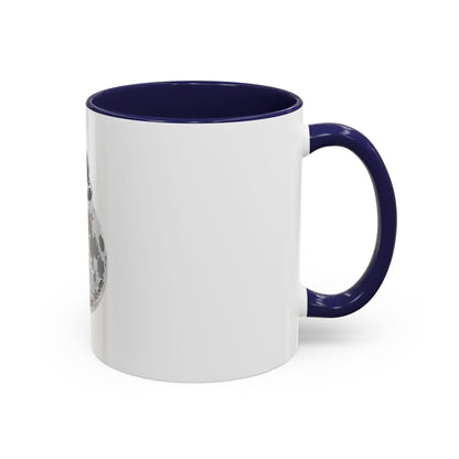 Chillaxing on The Moon. Accent Coffee Mug, 11oz