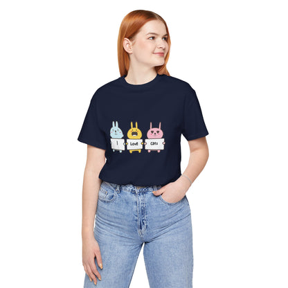 I Love Cats. Women's Unisex Jersey Short Sleeve Tee