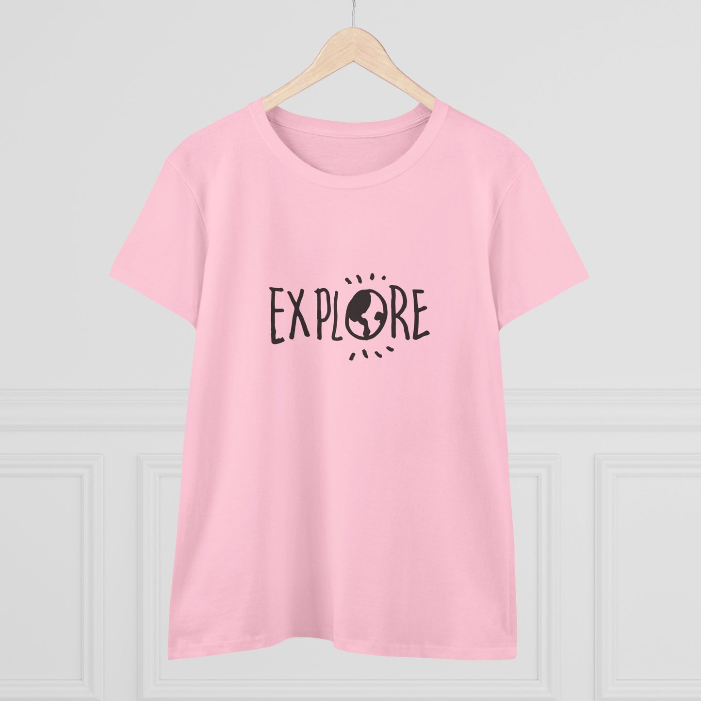 Explore. Women's Midweight Cotton Tee