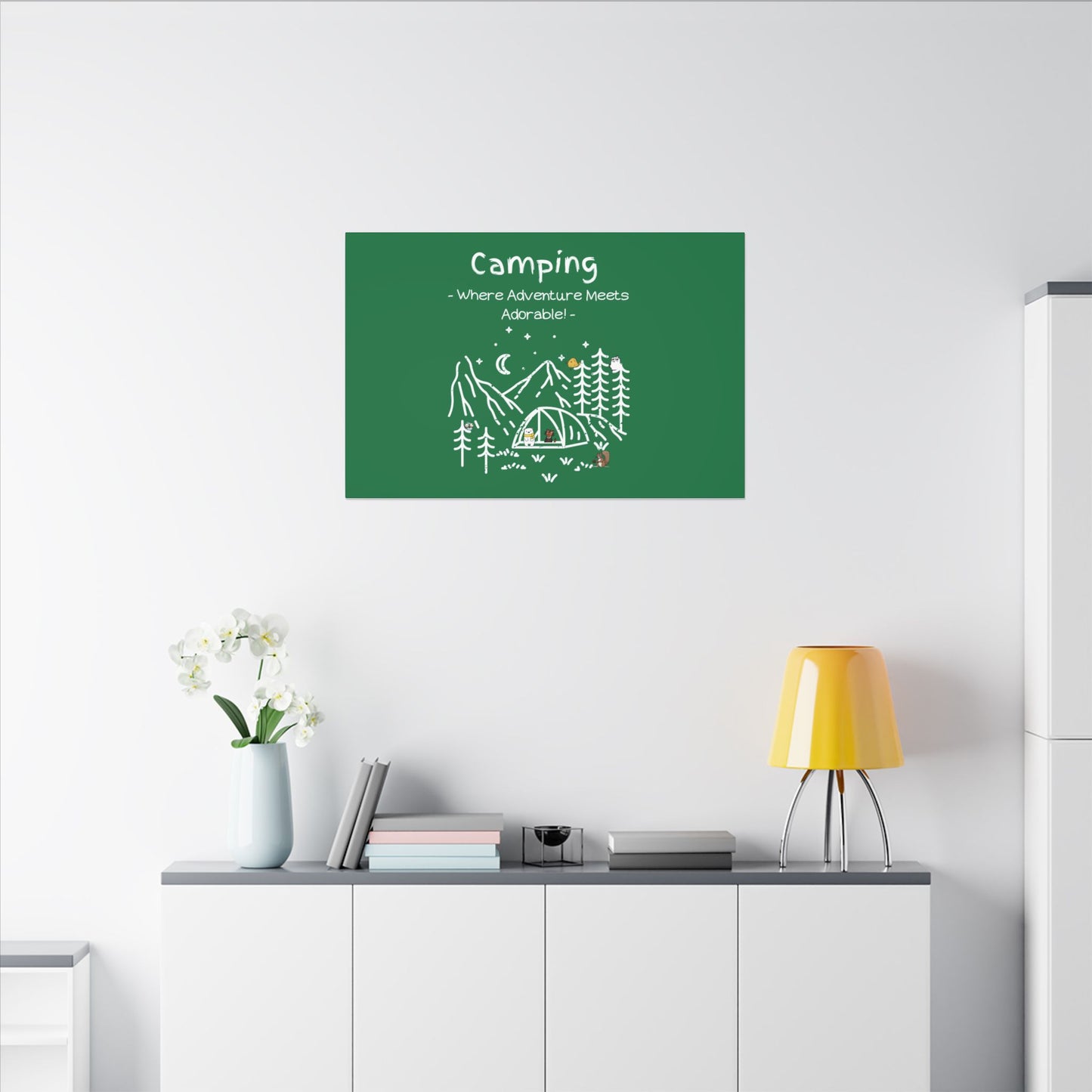 Camping. Where Adventure Meets Cuteness. Canvas Gallery Wraps