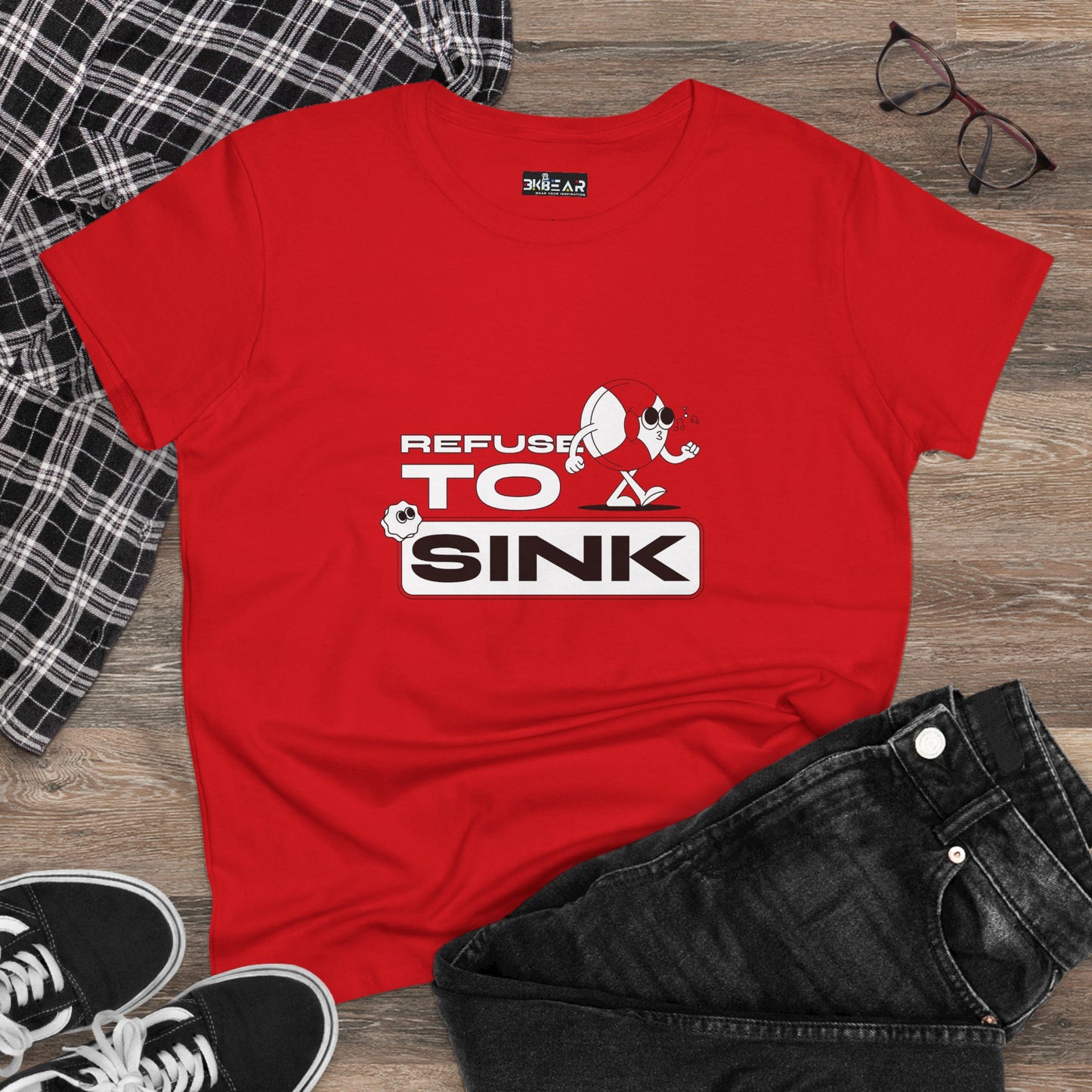 Refuse To Sink. Women's Midweight Cotton Tee