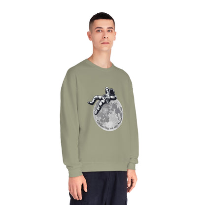 Chillaxing on The Moon. Unisex NuBlend® Crewneck Sweatshirt