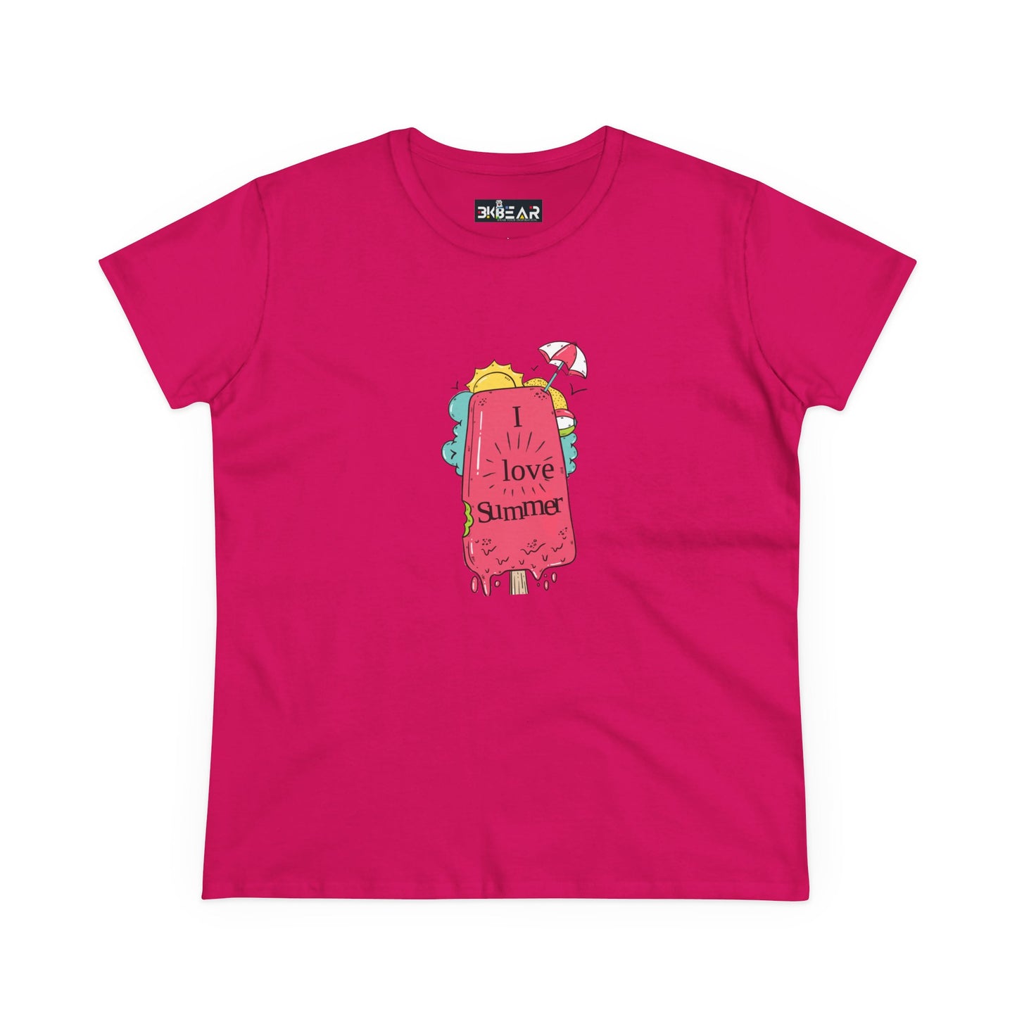 I Love Summer. Women's Midweight Cotton Tee
