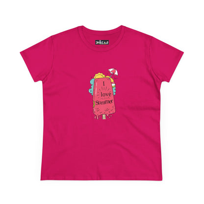 I Love Summer. Women's Midweight Cotton Tee