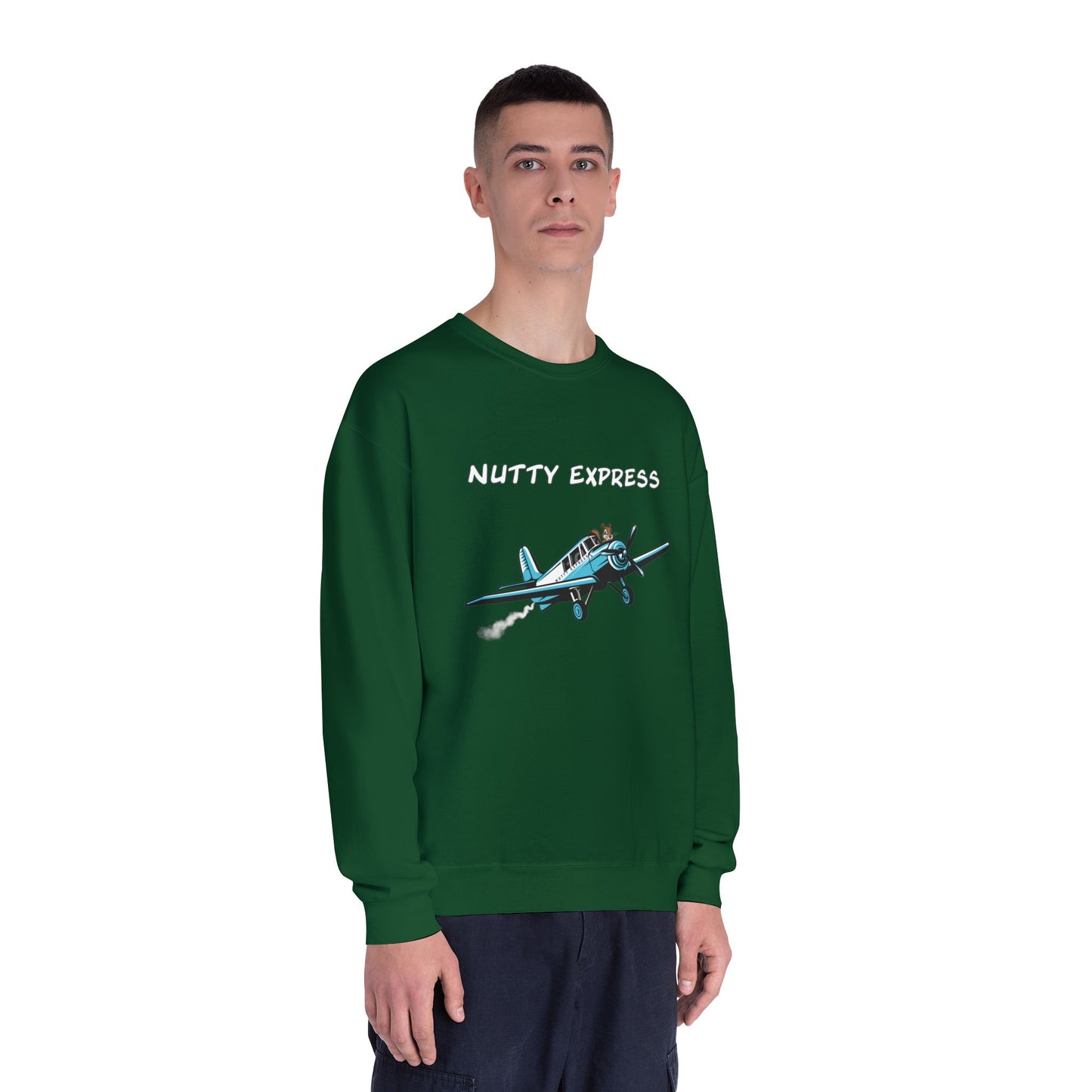 Nutty's Express Delivery. Always On-Time. Unisex NuBlend® Crewneck Sweatshirt