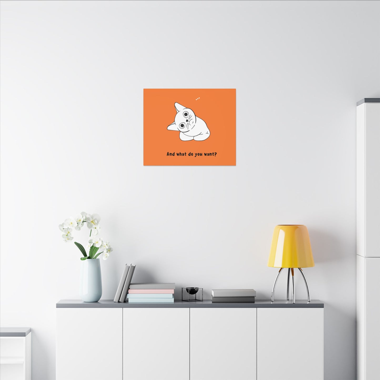 Vexing Cat Wondering What You Want. Canvas Gallery Wraps