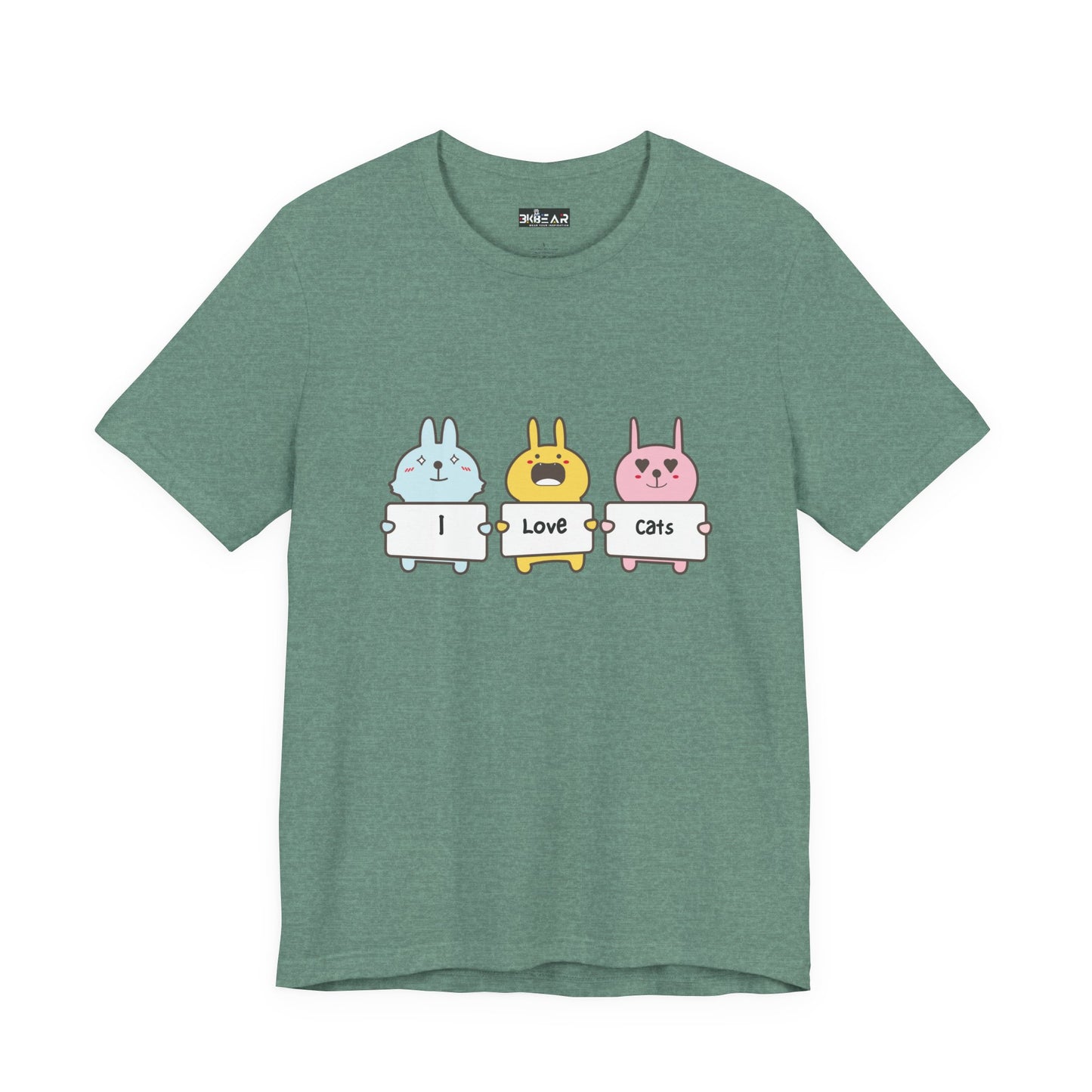 I Love Cats. Women's Unisex Jersey Short Sleeve Tee