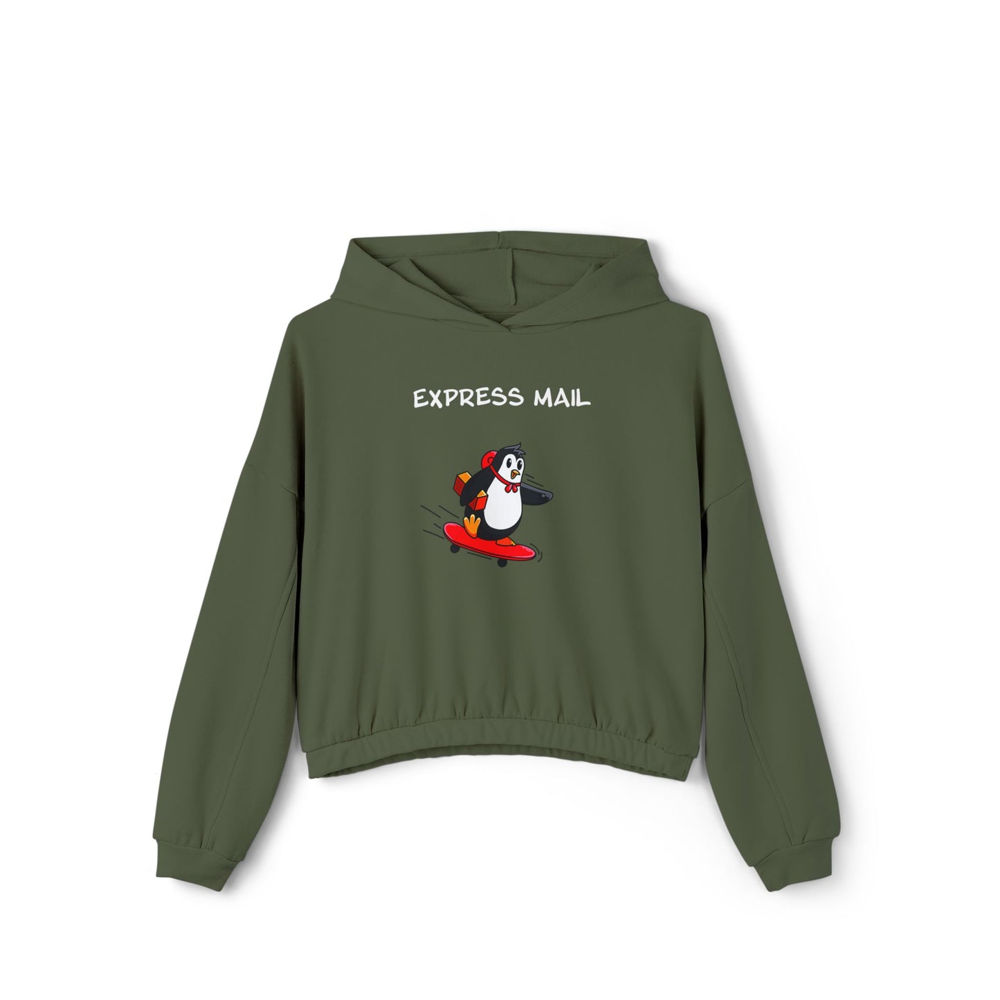 Express Mail.  Women's Cinched Bottom Hoodie