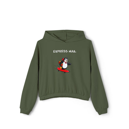 Express Mail.  Women's Cinched Bottom Hoodie
