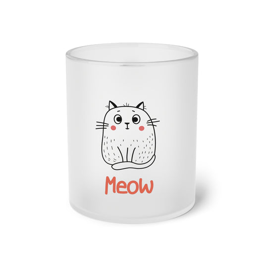 Loki The Cat. Meow. Frosted Glass Mug
