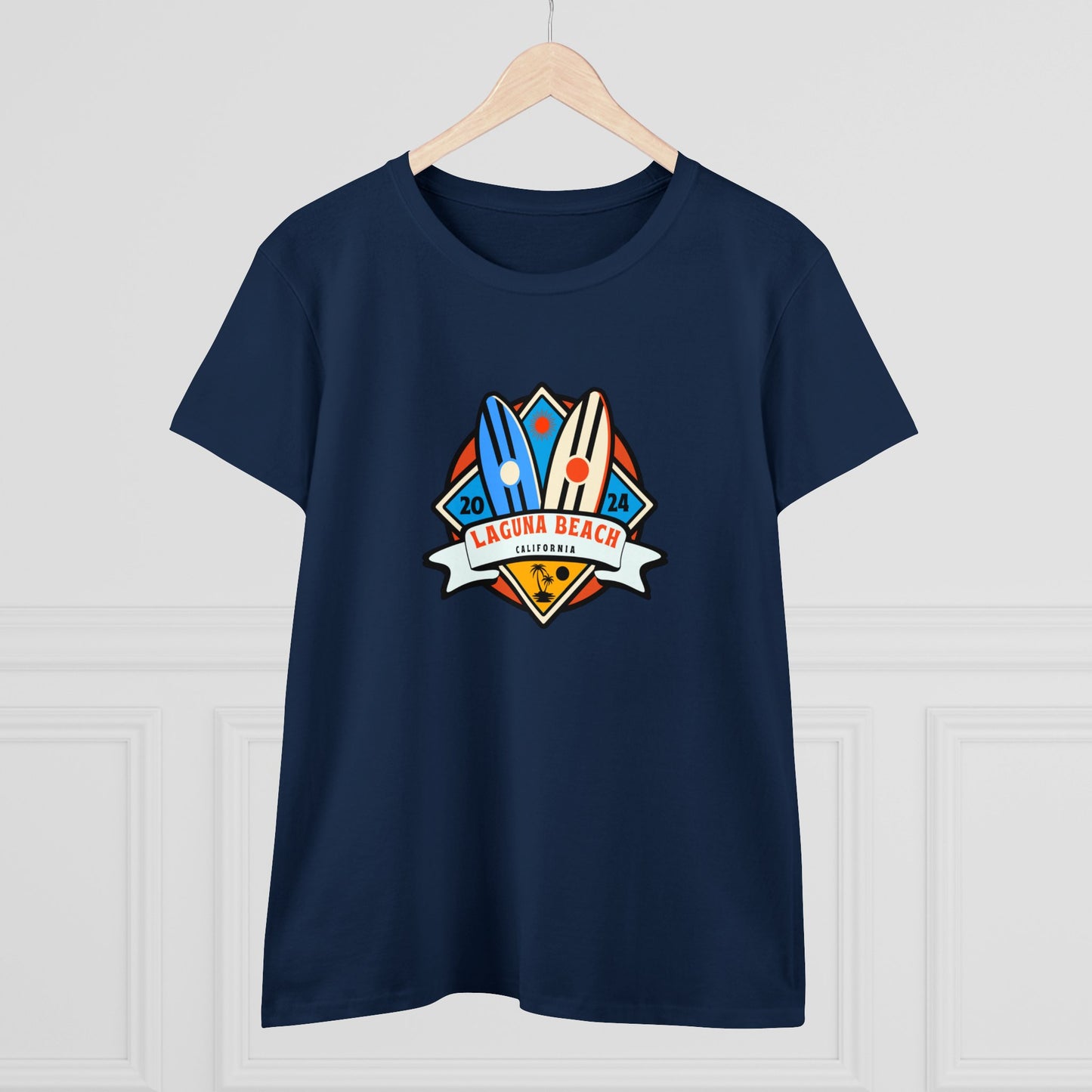 Laguna Beach 2024. Women's Midweight Cotton Tee