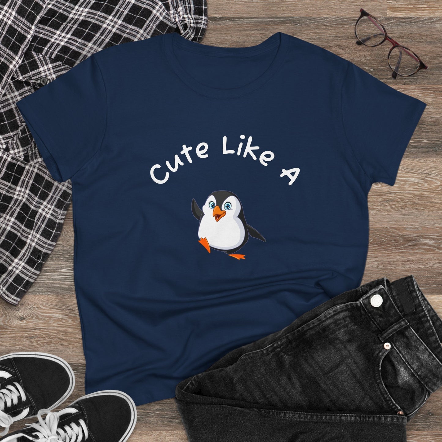 Cute Like a Penguin – Penguin Graphic T-Shirt for Women