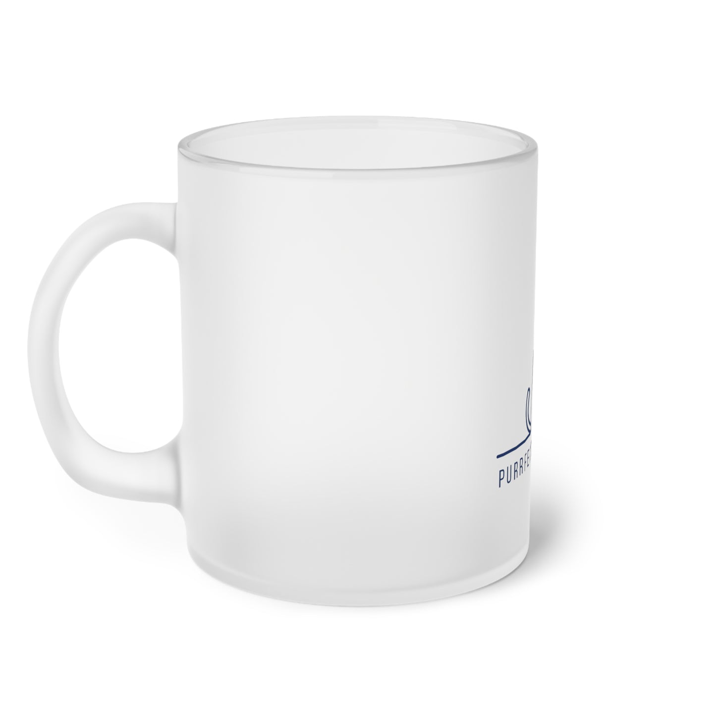 Purrfectly Pawsome Dog an Cat Silhouette. Frosted Glass Mug