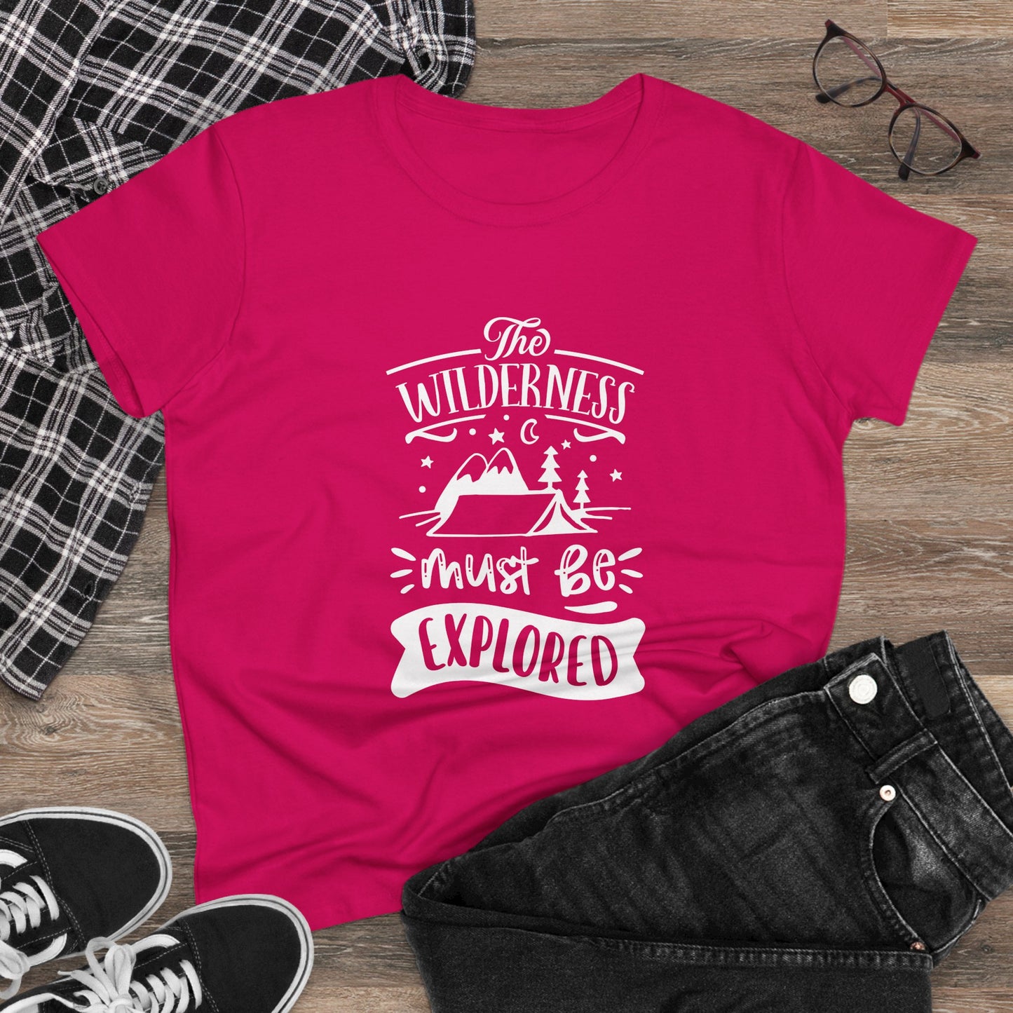 The Wilderness Must Be Explored Tee – Women’s Vintage National Park Midweight T-Shirt