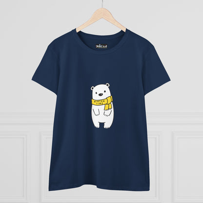 Winter Time BK Bear. .  Women's Midweight Cotton Tee