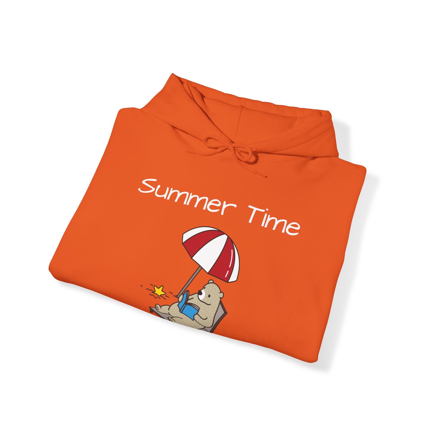 Summertime. Bear. Unisex Hooded Sweatshirt.