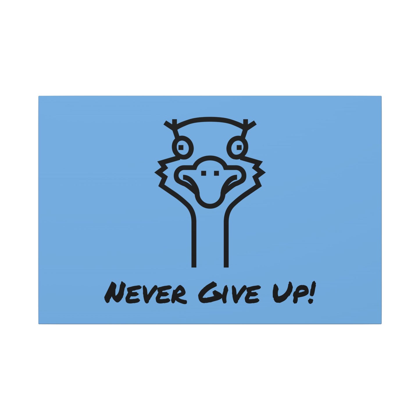 Oscar The Ostrich and JimmyV Never Gave Up. Canvas Gallery Wraps